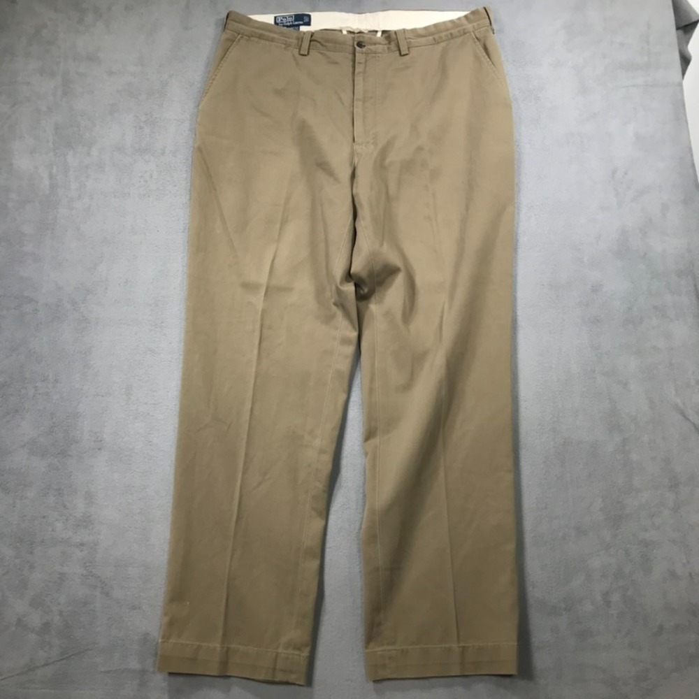Polo Ralph Lauren Pants Mens 38x32 Brown Prospect Chino Classic Casual Trouser